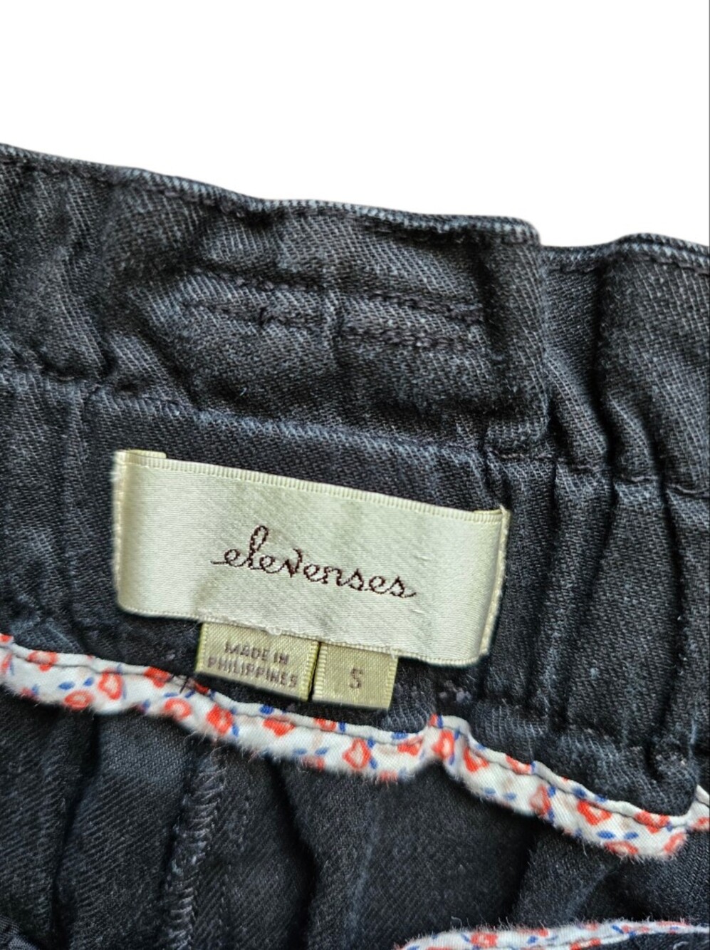 Anthropologie Elevenses Dark Denim Cargo Utility Pants Size Small - Picture 5 of 6